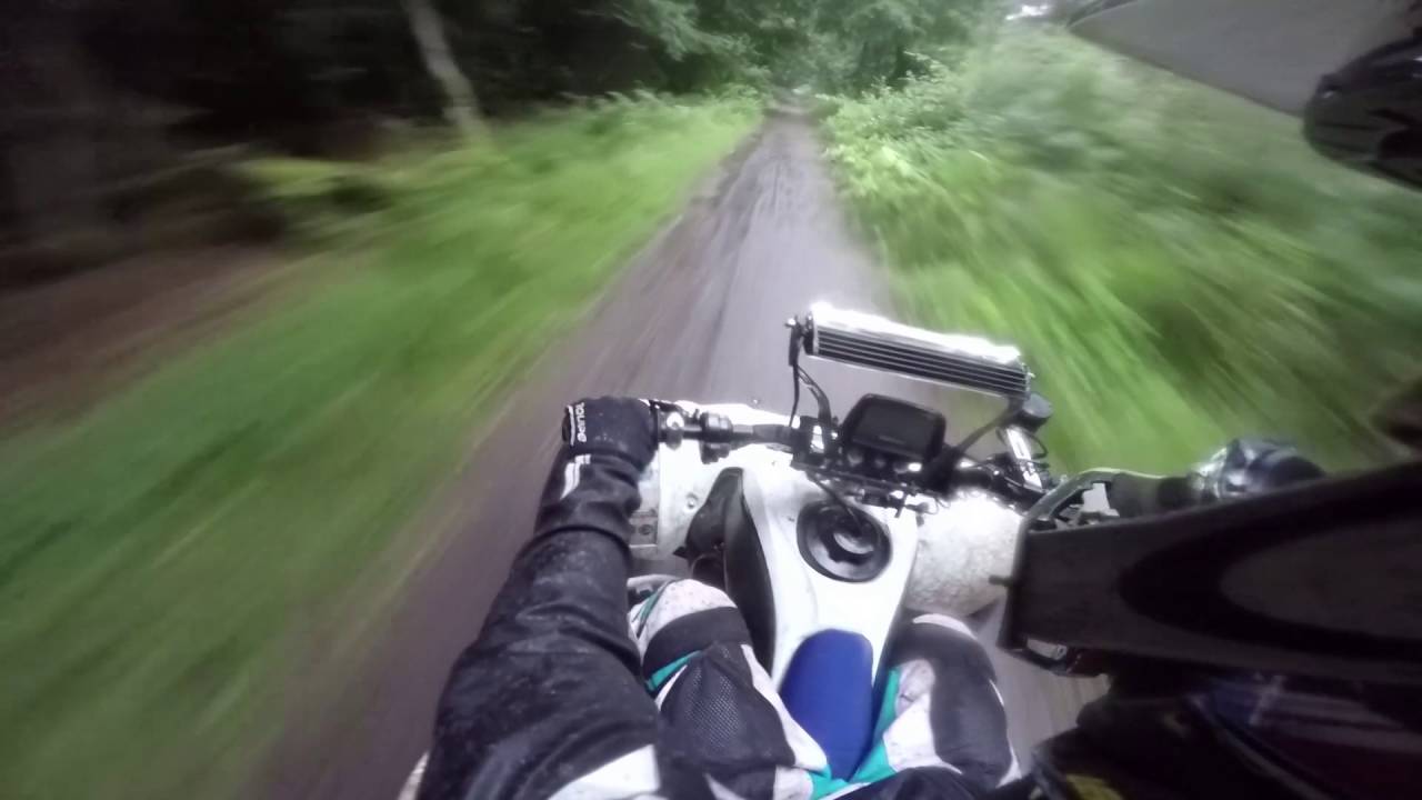 British Woodland Quad Bike Riding Yamaha Yfz450R