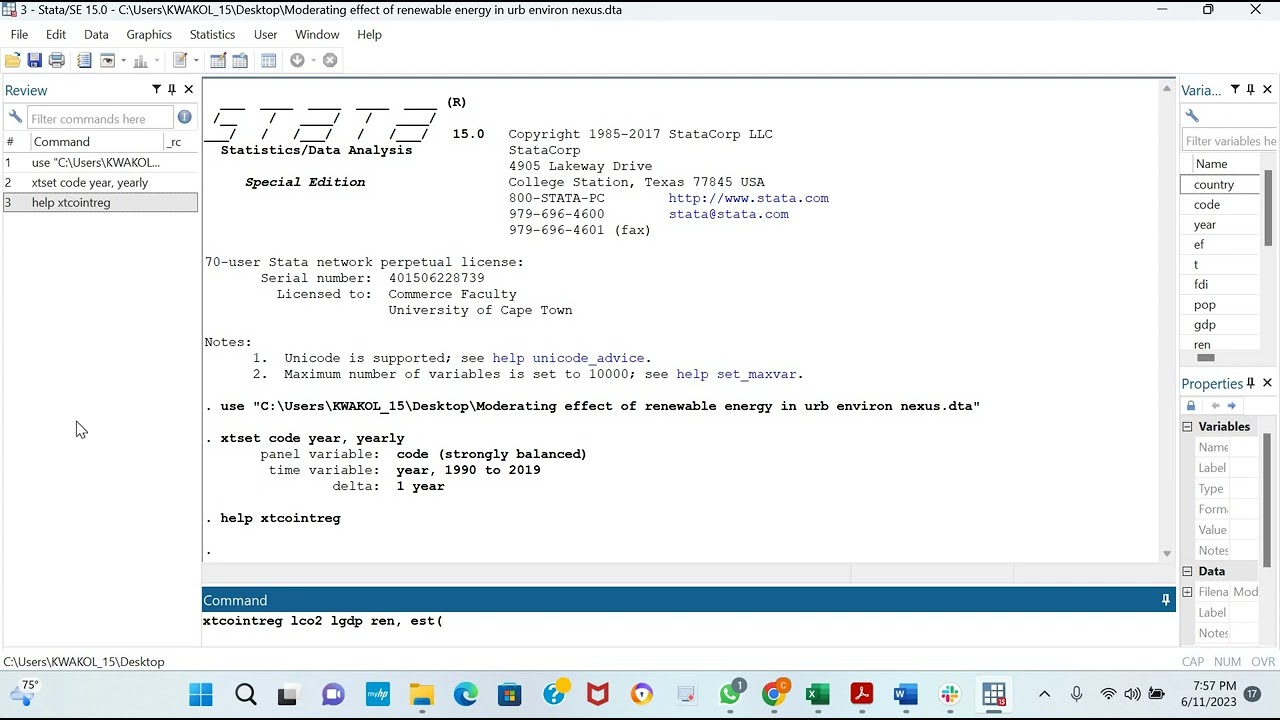 Panel Dynamic OLS, Fully Modified OLS and Canonical Correlation Regression Using STATA