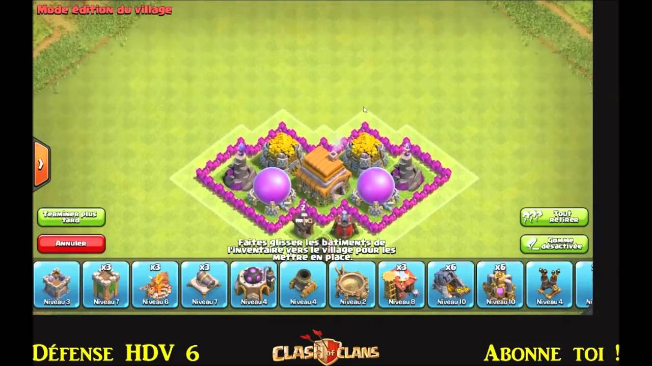 Clash Of Clan | D&eacute;fense HDV 6 ! [2016]