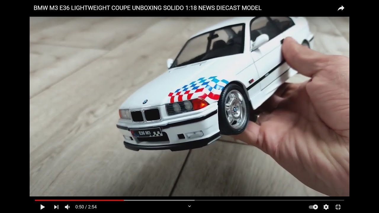 BMW M3 E36 LIGHTWEIGHT COUPE UNBOXING SOLIDO 1:18 NEWS DIECAST MODEL