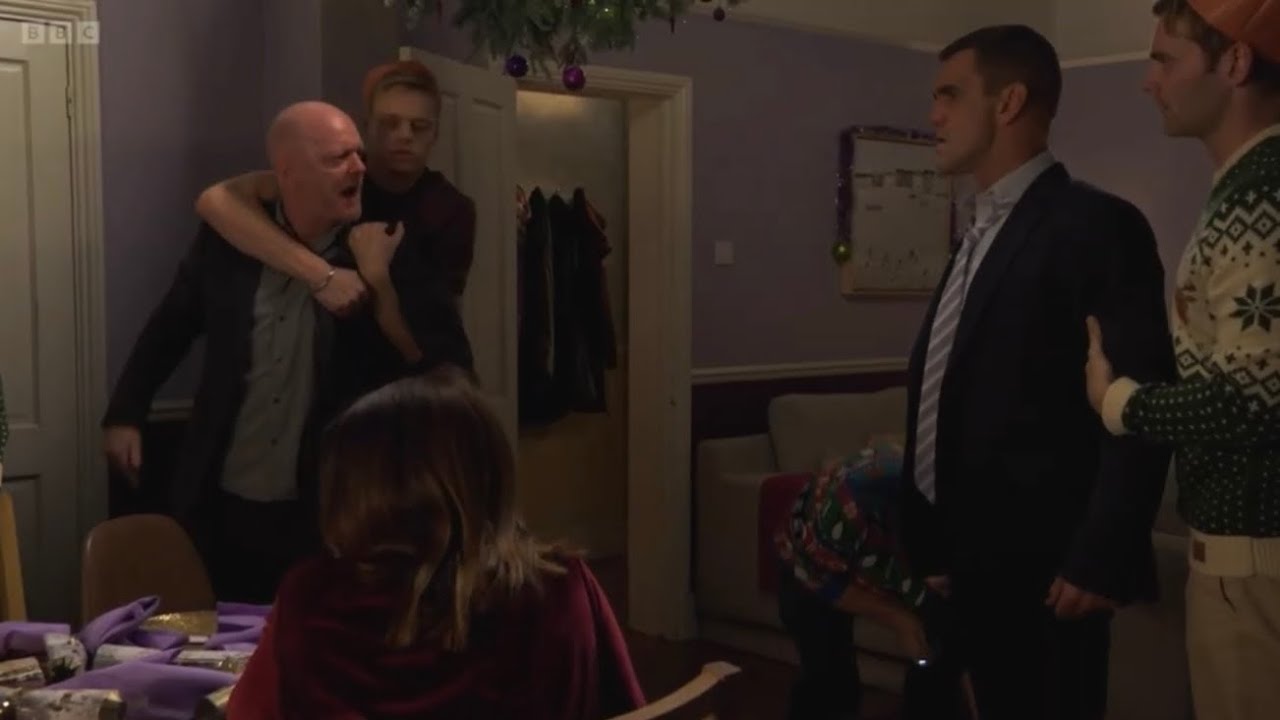 EastEnders- Max Branning punches Jack Branning over keeping Annie a secret from him (25/12/25)
