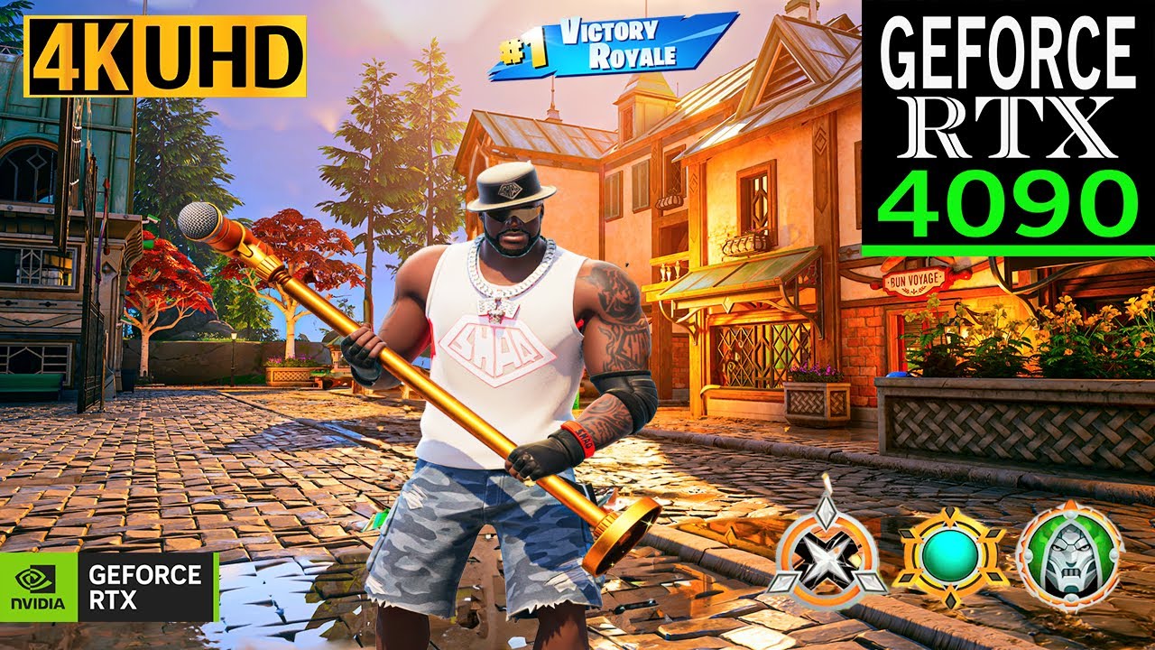 Fortnite Shaq Skin Gameplay | RTX 4090 4K Max Graphics + Ray Tracing ON #fortnite