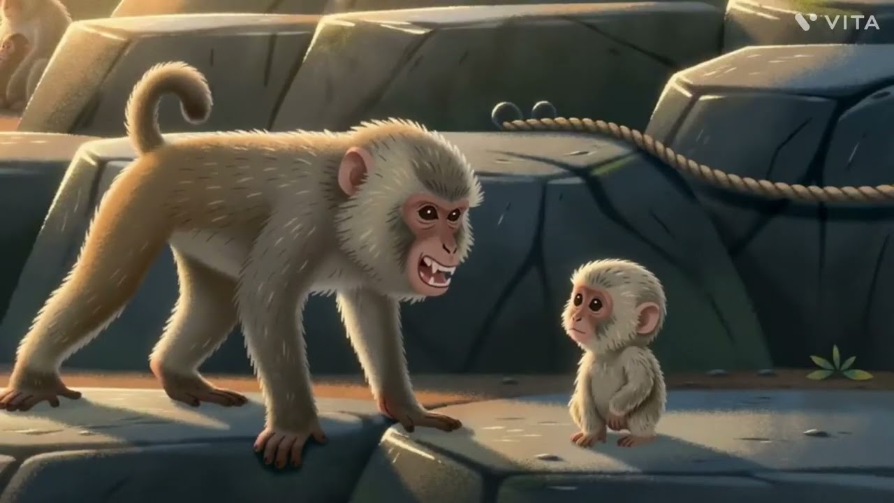 Monkey 🐒 cartoon video #monkey #viralvideo #cartoon #shortvideo #mother 