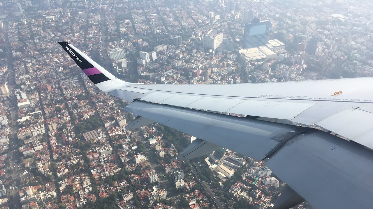 FULL APROXIMACIÓN Y ATERRIZAJE EN CIUDAD DE MEXICO / VOLARIS A320 / LANDING AND TAXI IN MEXICO CITY