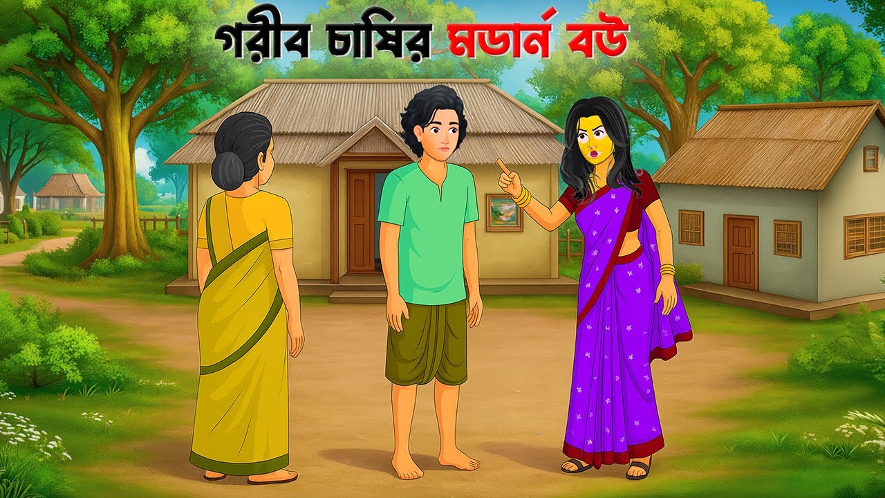 গরীব চাষির মডার্ন বউ | Bengali Moral Drama | Bou Sasuri | Bangla Village Story | Golpo Konna Cartoon