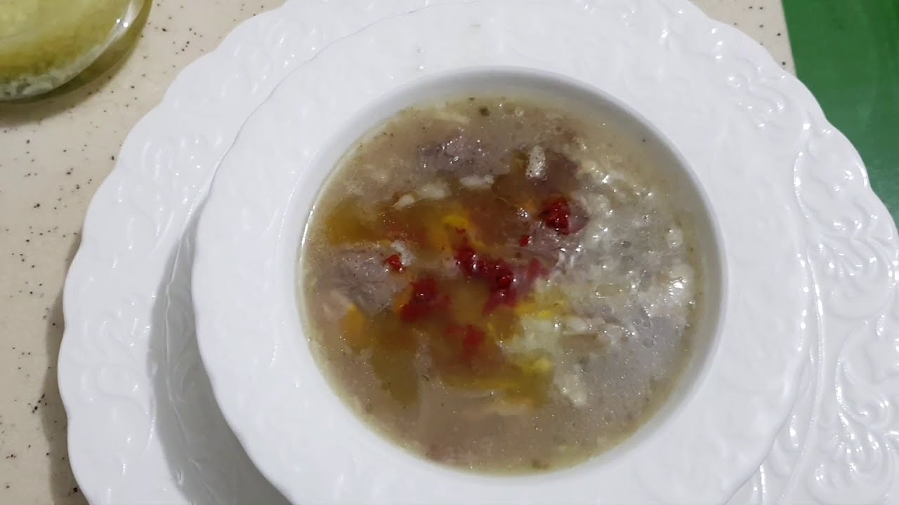 Evde, Hatay usulü, kelle paça (hastalık düşmanı, jelatini-iliği bol) çorbası