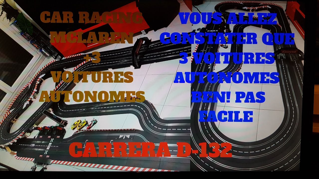 CAR RACING SLOT CAR MCLAREN + 3 VOITURES AUTONOMES FAST