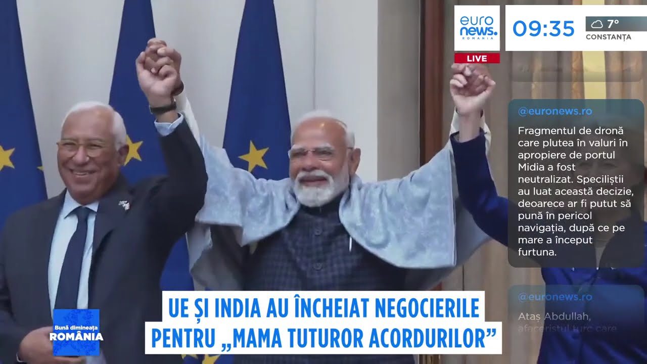 Acord istoric între UE și India: Miliarde de euro economisite prin eliminarea tarifelor vamale