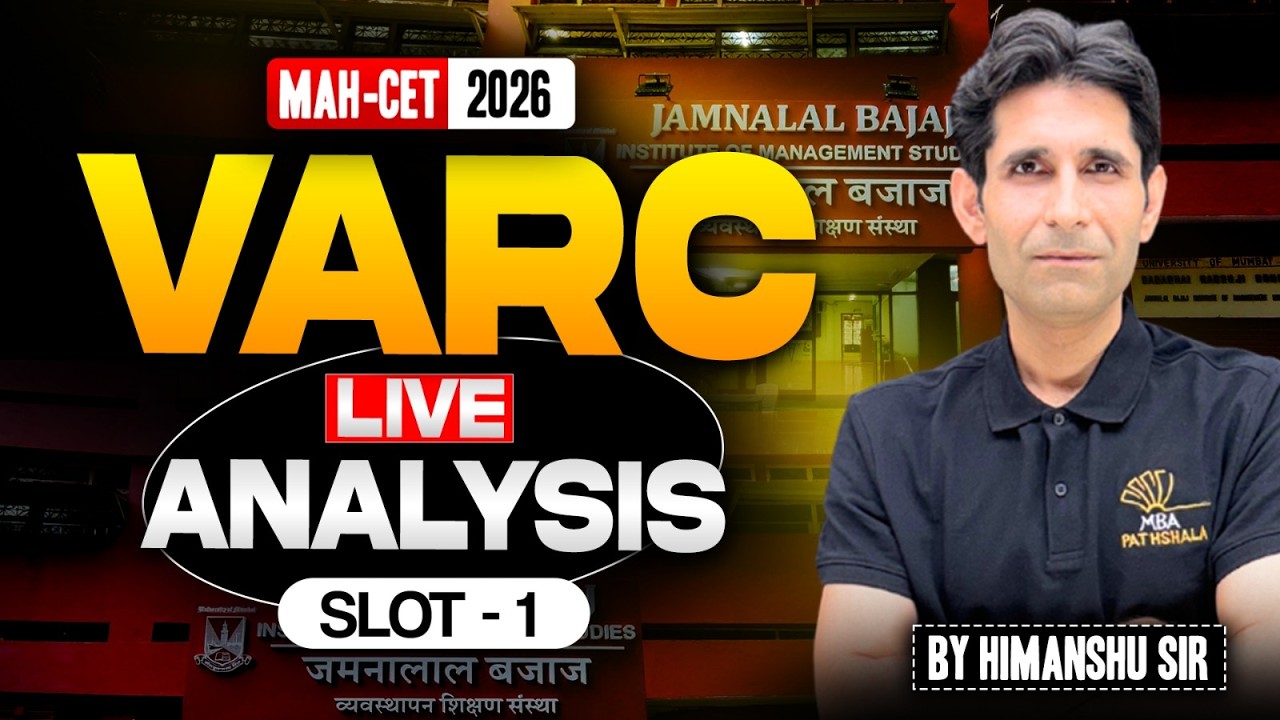 MHCET 2026 | Live Exam Analysis | Slot 1 | MBA Pathshala #mbacet #mbapathshala