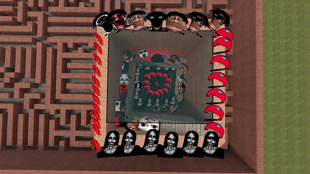 unlimited nextbots in big maze garrys mod snpc #snpc