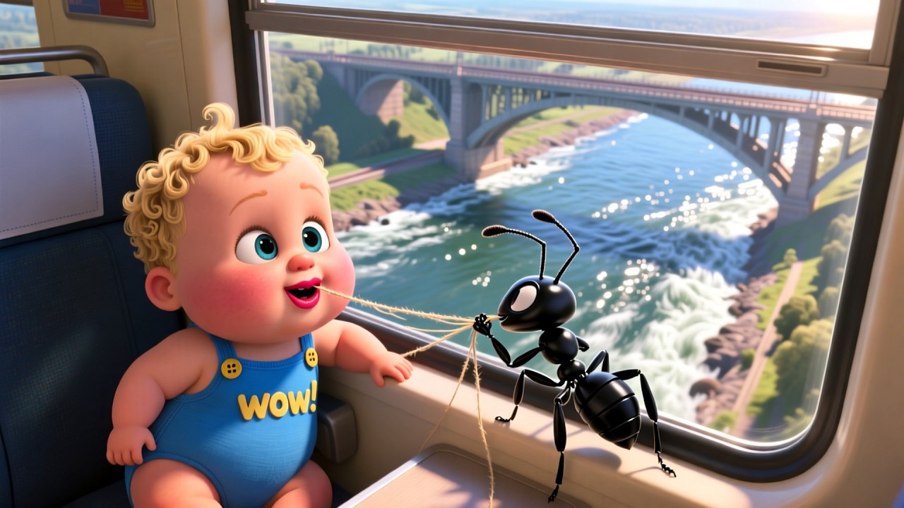 Baby and Ant on Train 🚆🐜👶 | Fun Kids Story | Learning Video for Children