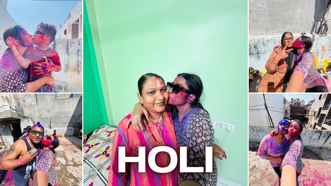 Holi celebration with family❤️|| Best holi🫂|| Pragya arya || #youtubevlog #holispecial #familyvlog 