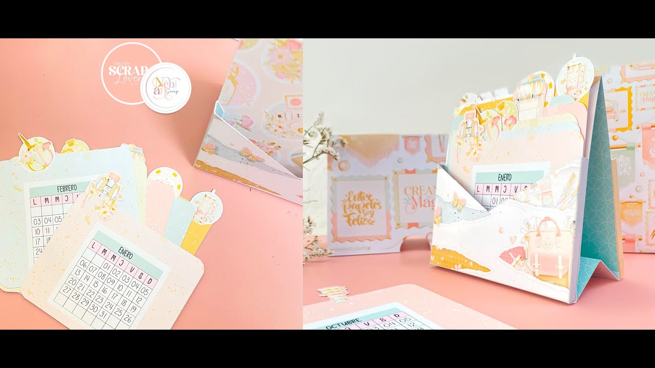 TUTORIAL GRATIS! Calendario 2025 con meses IMPRIMIBLES GRATIS!…