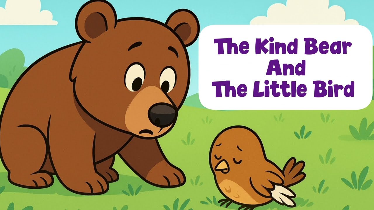 Добрый медведь и маленькая птичка🐻 🐦 | История на английском языке | Короткий рассказ | Мораль | ...