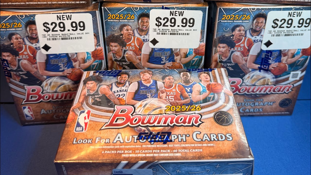 Наборы для баскетбола Bowman Basketball Blaster Boxes 2025-26