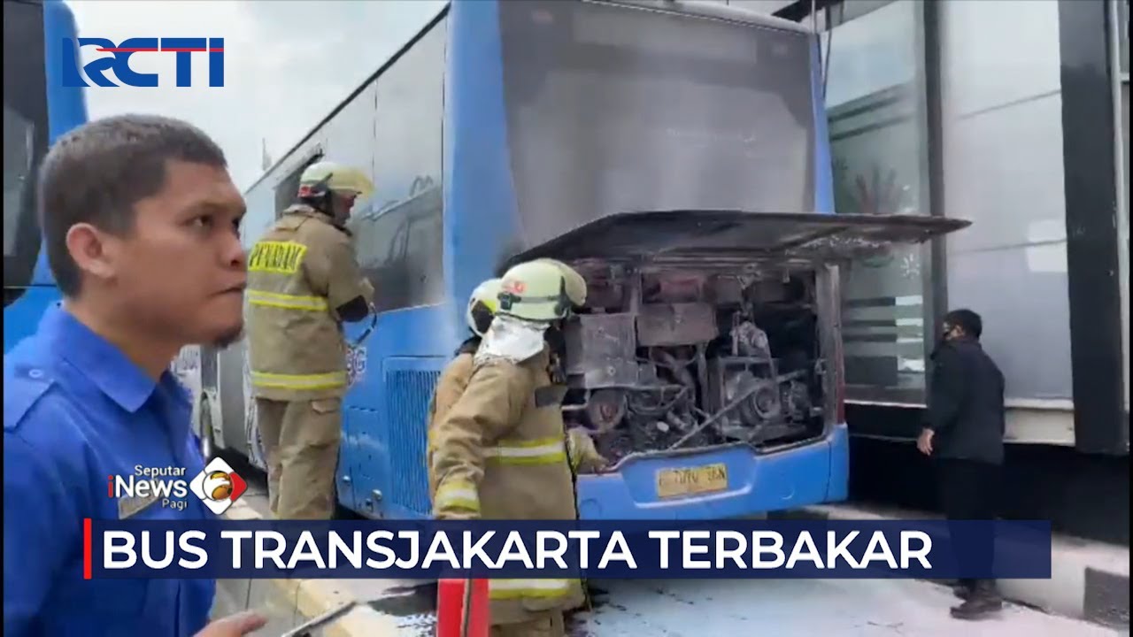 Bus Transjakarta Terbakar di Halte Arion, Akibat Korsleting Mesin Belakang #SeputariNewsPagi 10/11