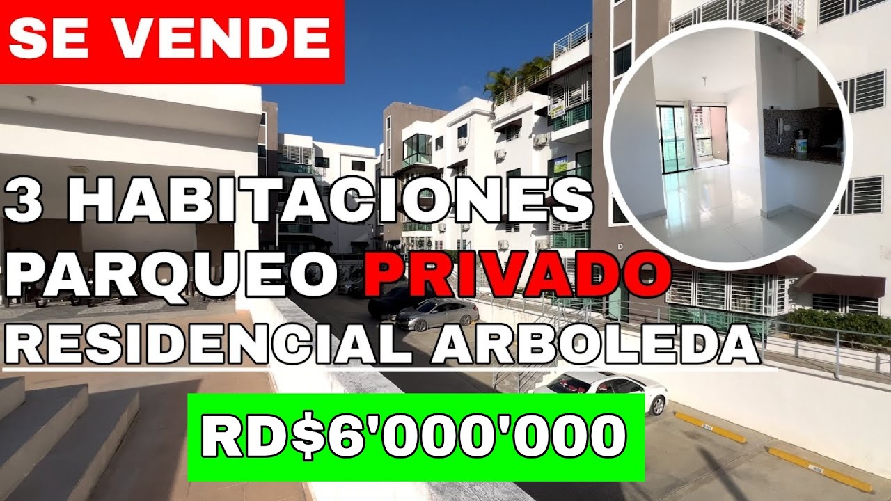 SE VENDE Apartamento en Santo Domingo Norte | 3 Habitaciones y Parqueo con Piscina | Arboleda