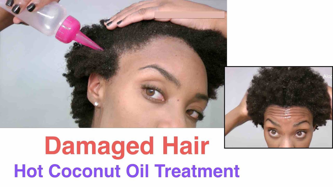 DIY- Damaged Hair Hot Coconut Oil Treatment | Hair Regrowth & Restoration