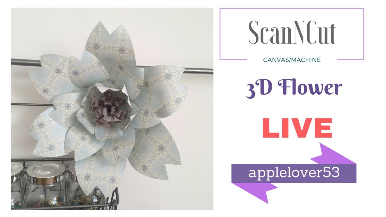 ScanNCut 3D Paper Flower Live Stream 6th April 2018