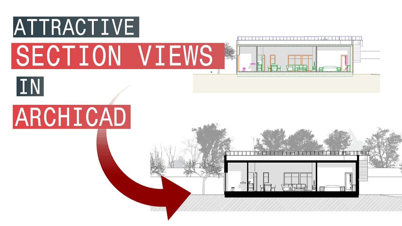 Привлекательные виды сечений в учебном пособии Archicad