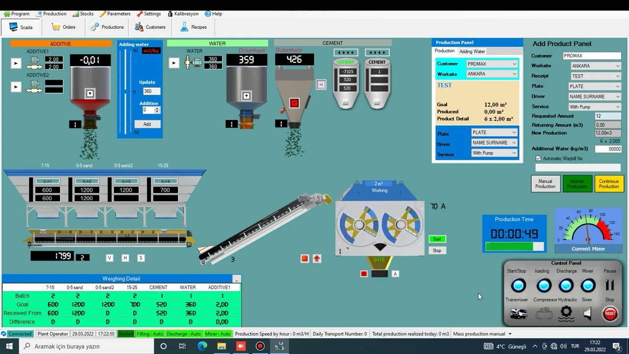 HOW TO START PROMAX AUTOMATION CONCRETE PRODUCTION. PROMAX OTOMASYON BETON ÜRETİMİNE NASIL BAŞLANIR.