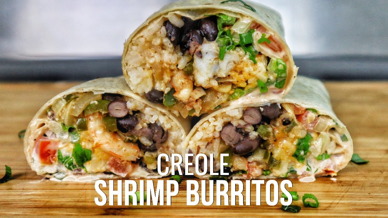 Quick and easy recipe for mouth-watering creole shrimp burritos