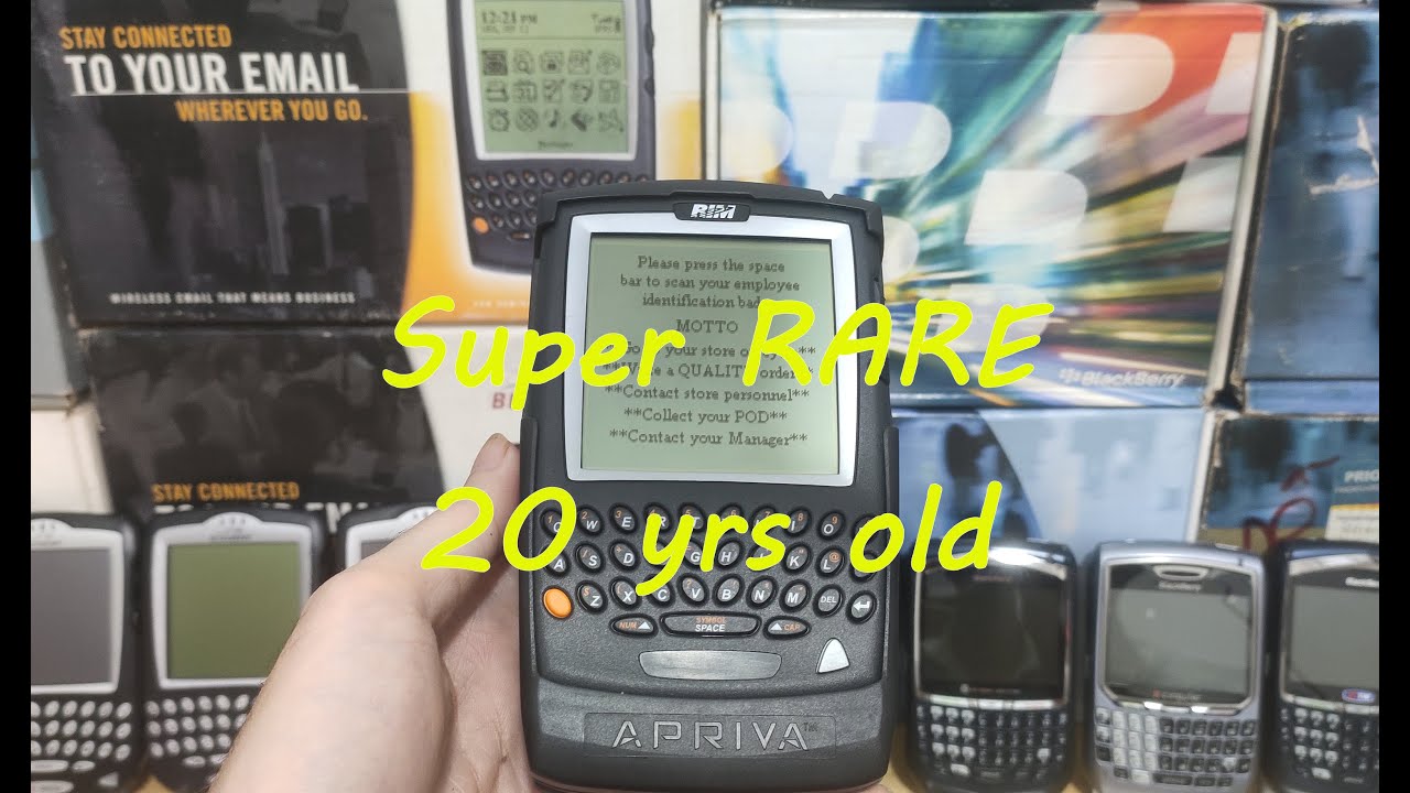 Blackberry RIM R857 with Apriva X57 barcode scanner - Rare vintage devices Reivew