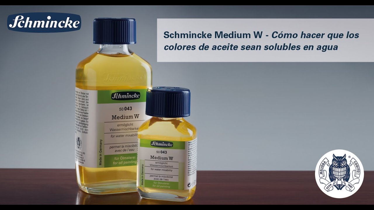 Schmincke Medium W - Cómo hacer que los colores de aceite sean solubles en agua