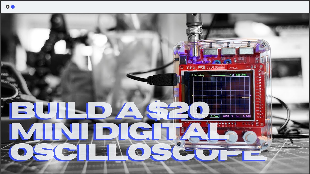 Unboxing, assembling & first impression of &pound;20 DIY DSO138 mini oscilloscope w/ BNC probe connector!