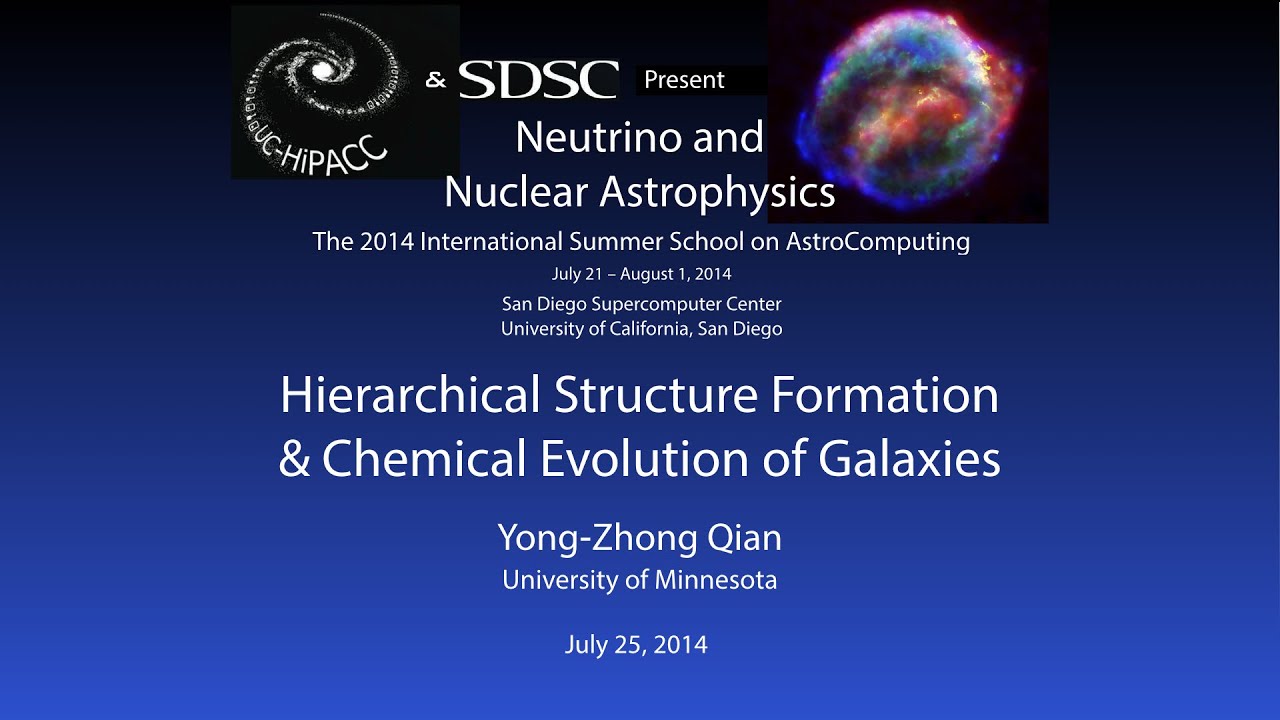 Hierarchical Structure Formation & Chemical Evolution of Galaxies - Yong-Zhong Qian