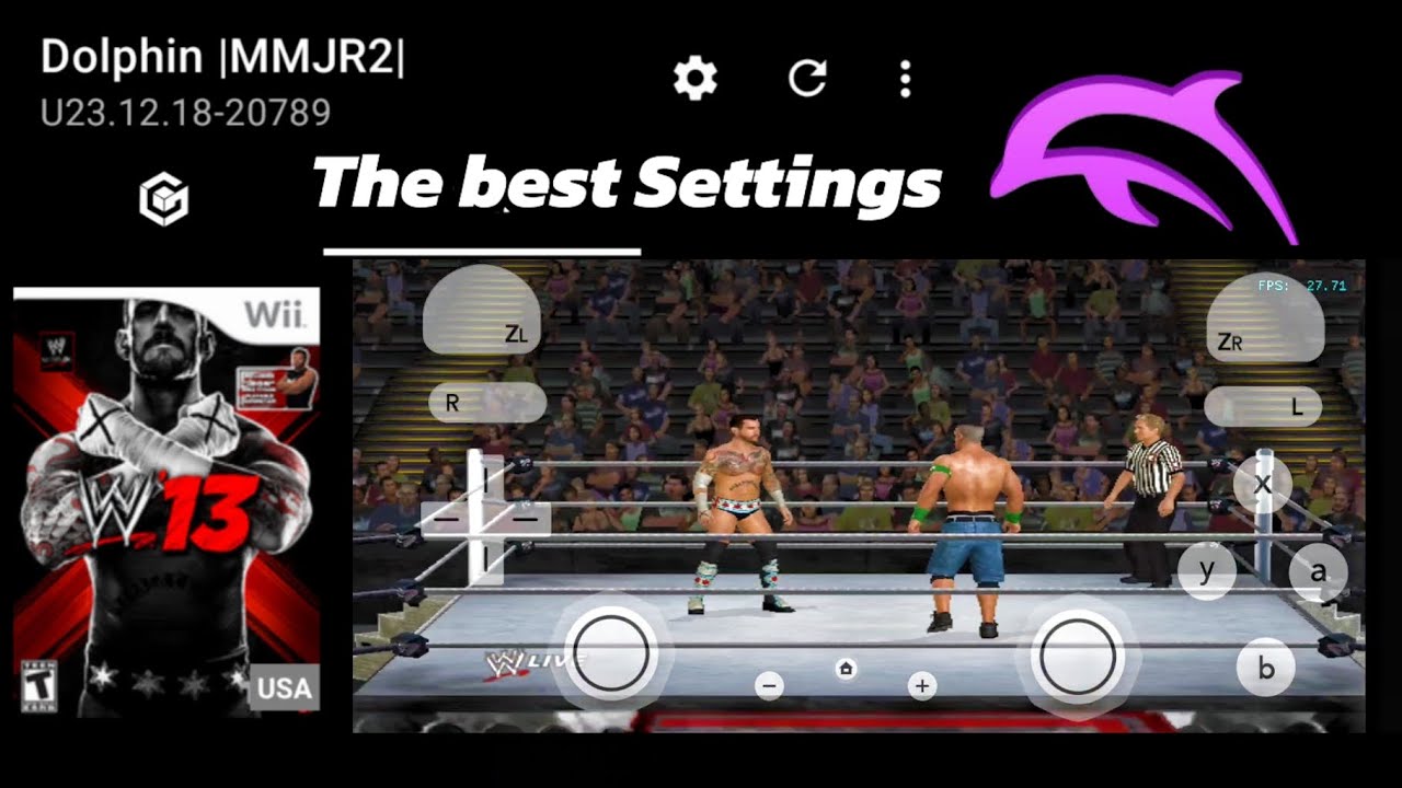 WWE 13 WII ЛУЧШИЕ НАСТРОЙКИ ДЛЯ DOLPHIN MMJR 2.0 ANDROID [2024] !!