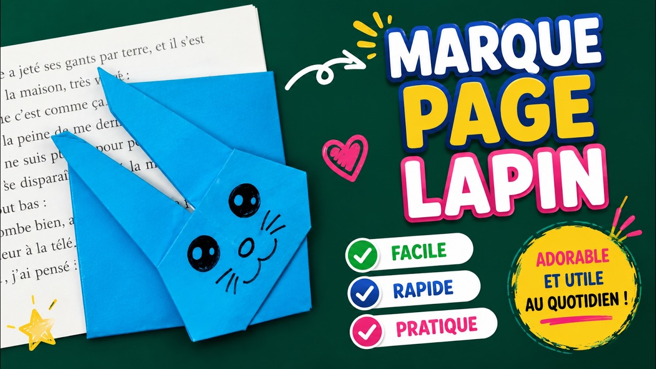Comment faire un marque page lapin facile à faire