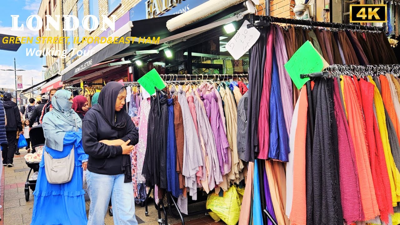 Multicultural London Green Street 🇬🇧 Little India, Ilford, East Ham, London Walk 4k HDR