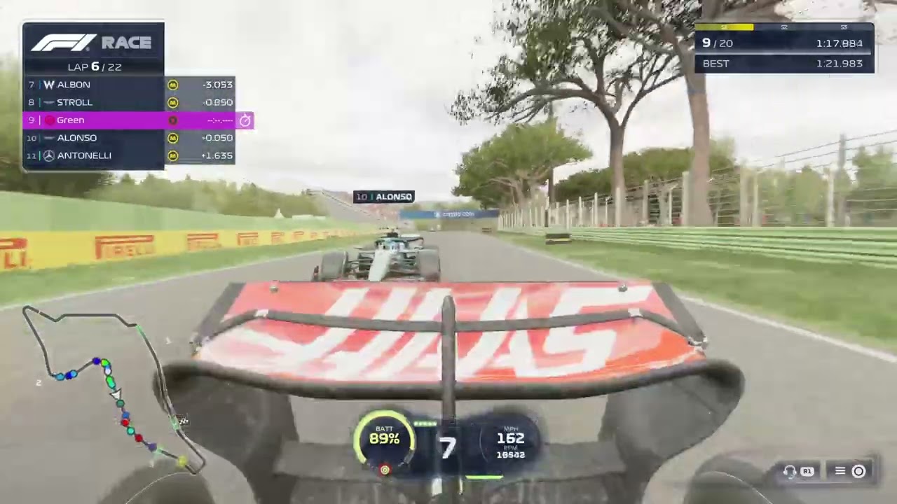 The F125 game the imola Grand Prix