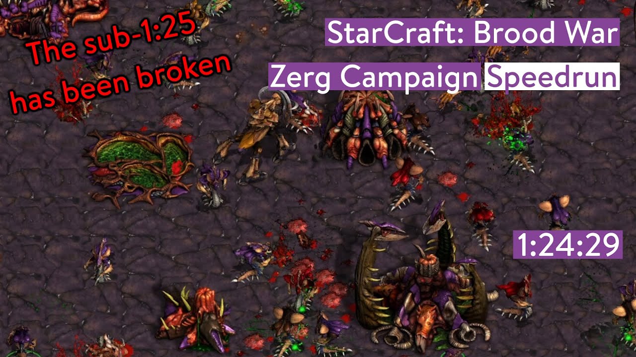 StarCraft: Brood War Zerg Campaign Speedrun in 1:24:29