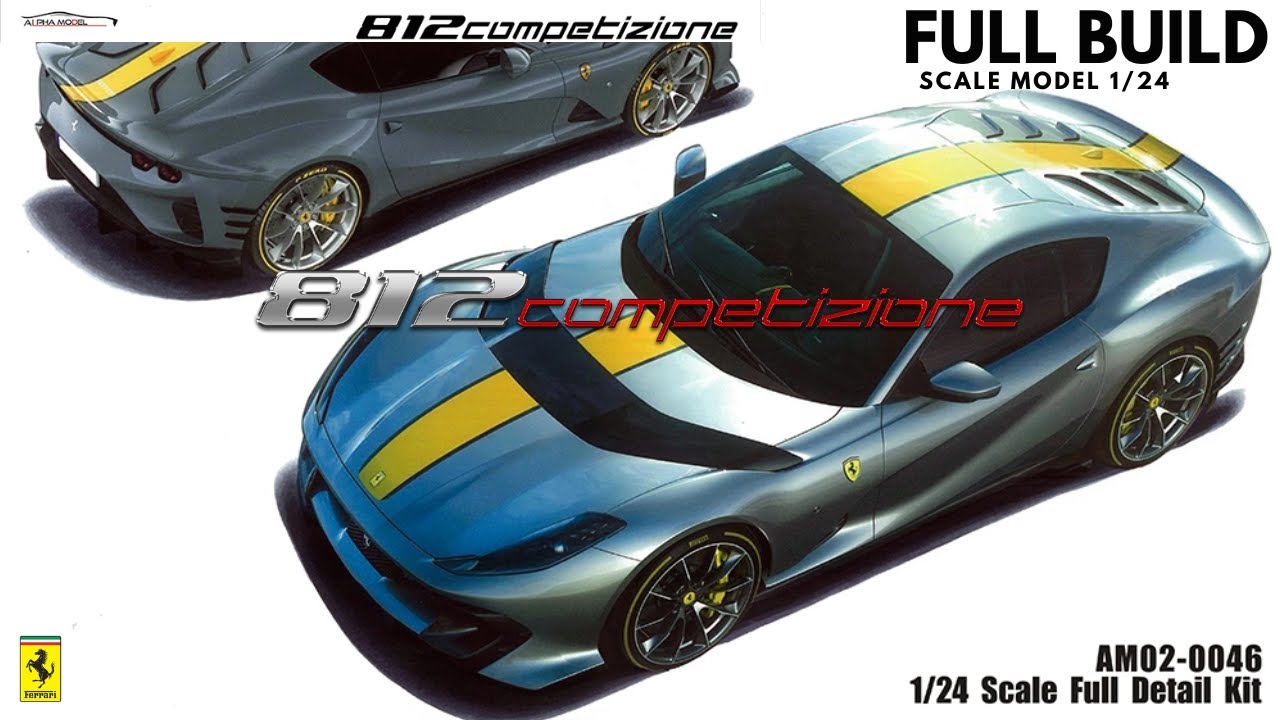 Unboxing the Ferrari 812 Competizione Alpha Model 1:24 Scale | Step-by-Step Assembly | Full Build