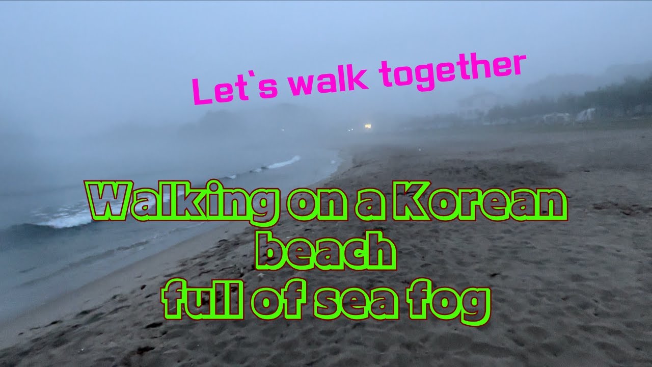4K WALK Gyeongbuk Bugs Beach full of sea fog~~
