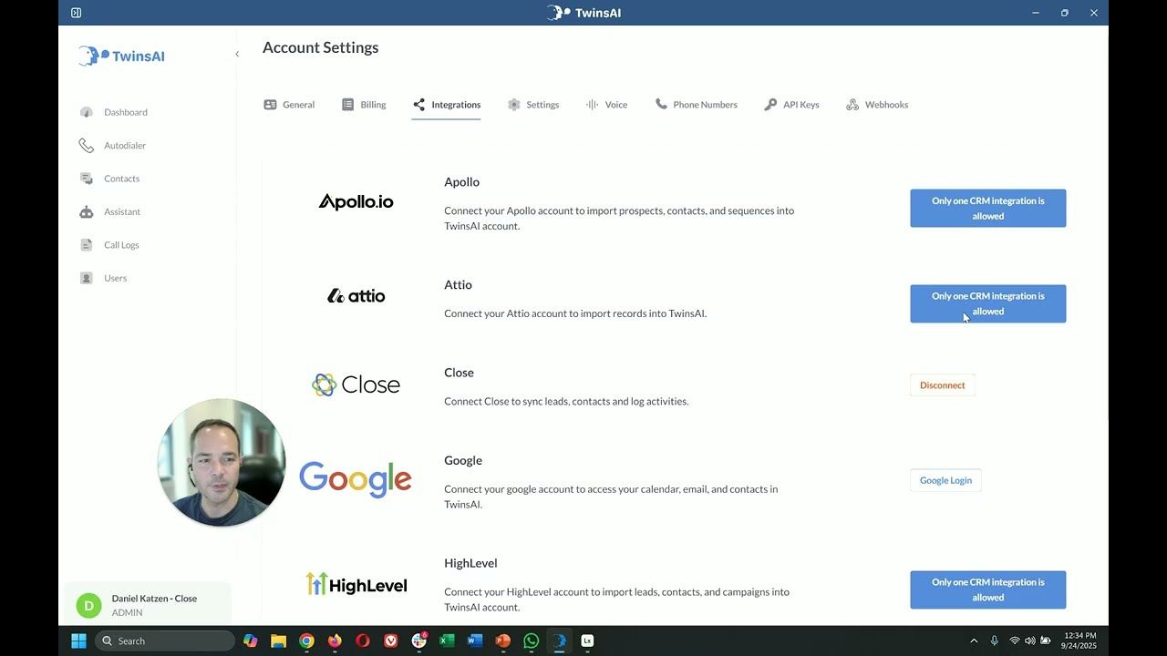 Overview of CLOSE CRM Integration with TwinsAI