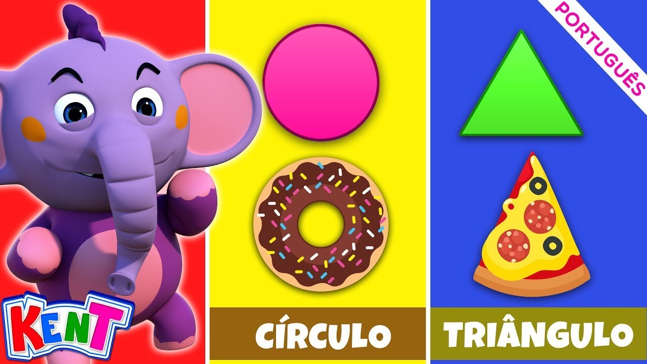 🟣 Kent o Elefante | Aprenda FORMAS | Adivinhe as FORMAS com Pizza 🍕