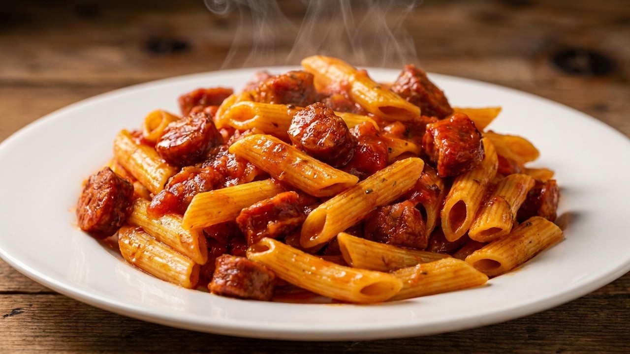 MACARRONES CON CHORIZO (Receta Clásica de la COCINA ESPAÑOLA)🇪🇸
