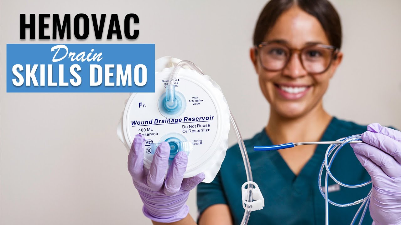 How to Use a Hemovac Drain | Real Demo for Nursing Students!