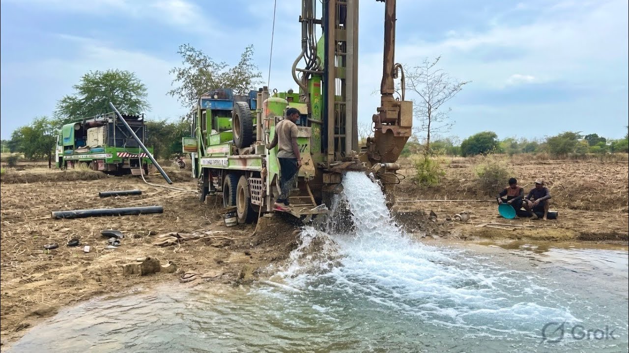Borewell Drilling -10 Hp Motor 188 Feet Deep boring With Coconut water checking Method | Borewells