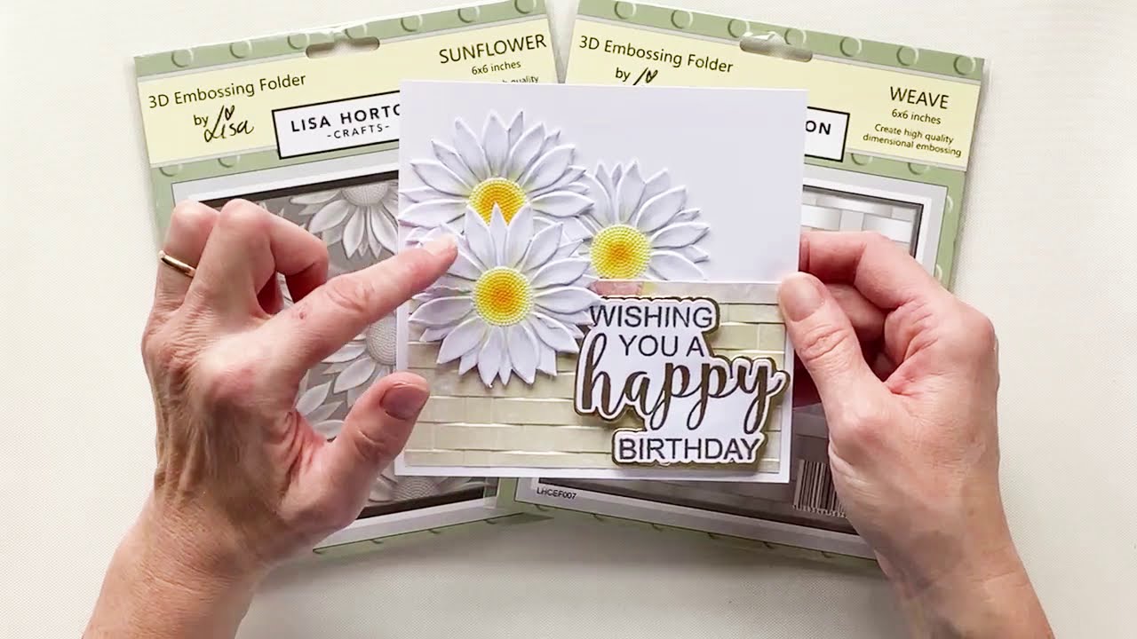 FACEBOOK LIVE - CLAIRE NEWCOMBE - 3D SUNFLOWER EMBOSSING FOLDER CARD