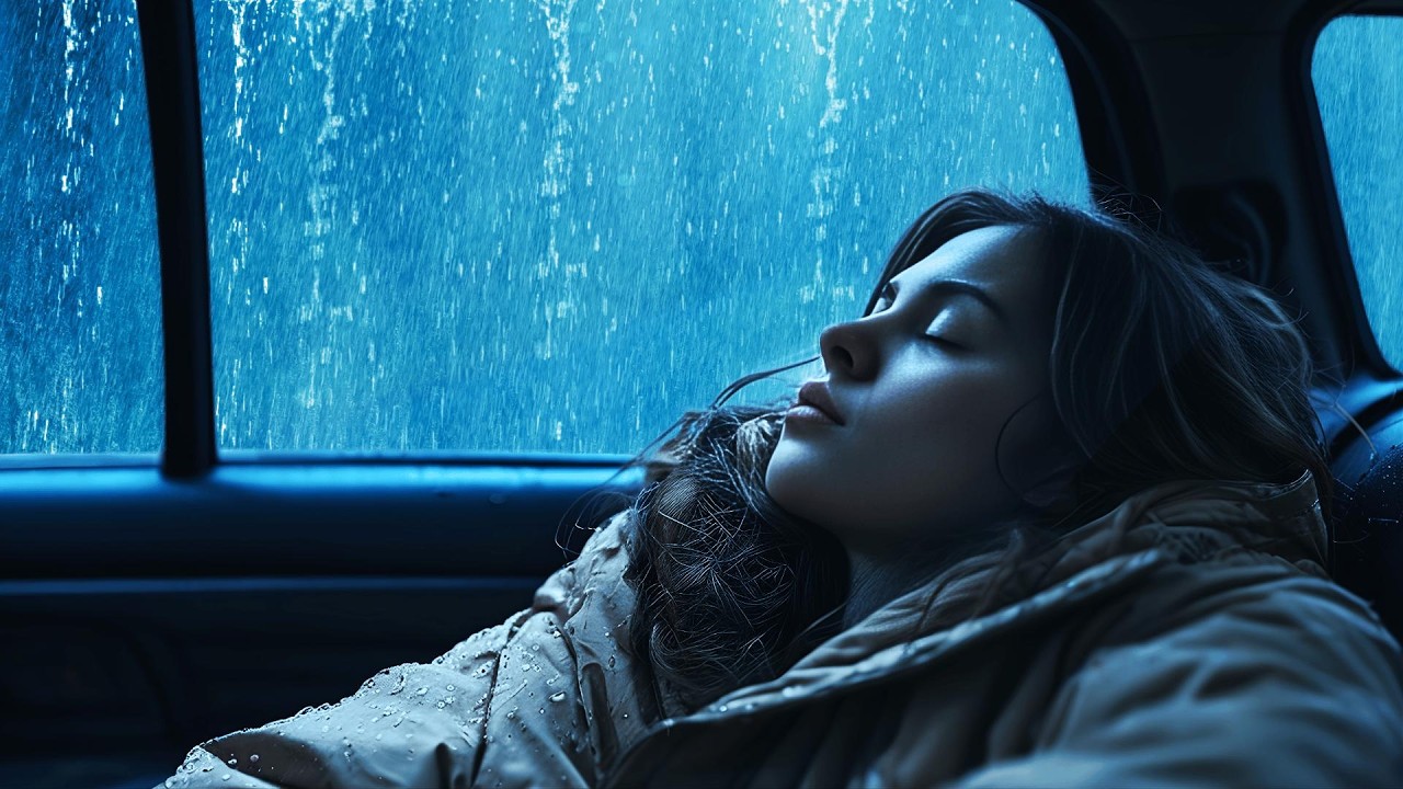 🌧️Rain Sounds for Sleeping ⛈️Soft Rainfall Cozy Car Relaxation Mode