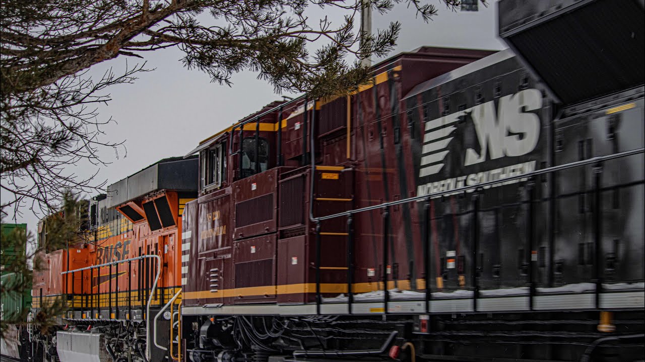NS 269 with NS1230 at CP342 in Bryan, Ohio.