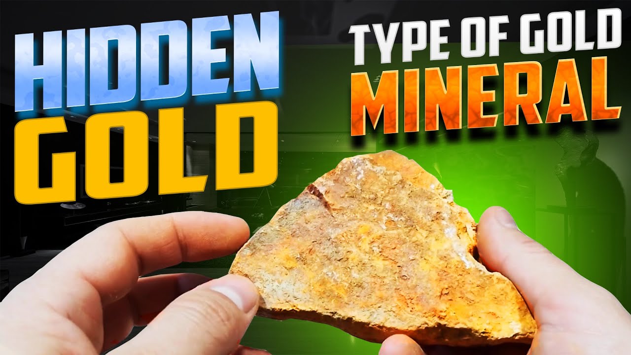 Gold ore, different forms of gold minerals - test by gold stone channel