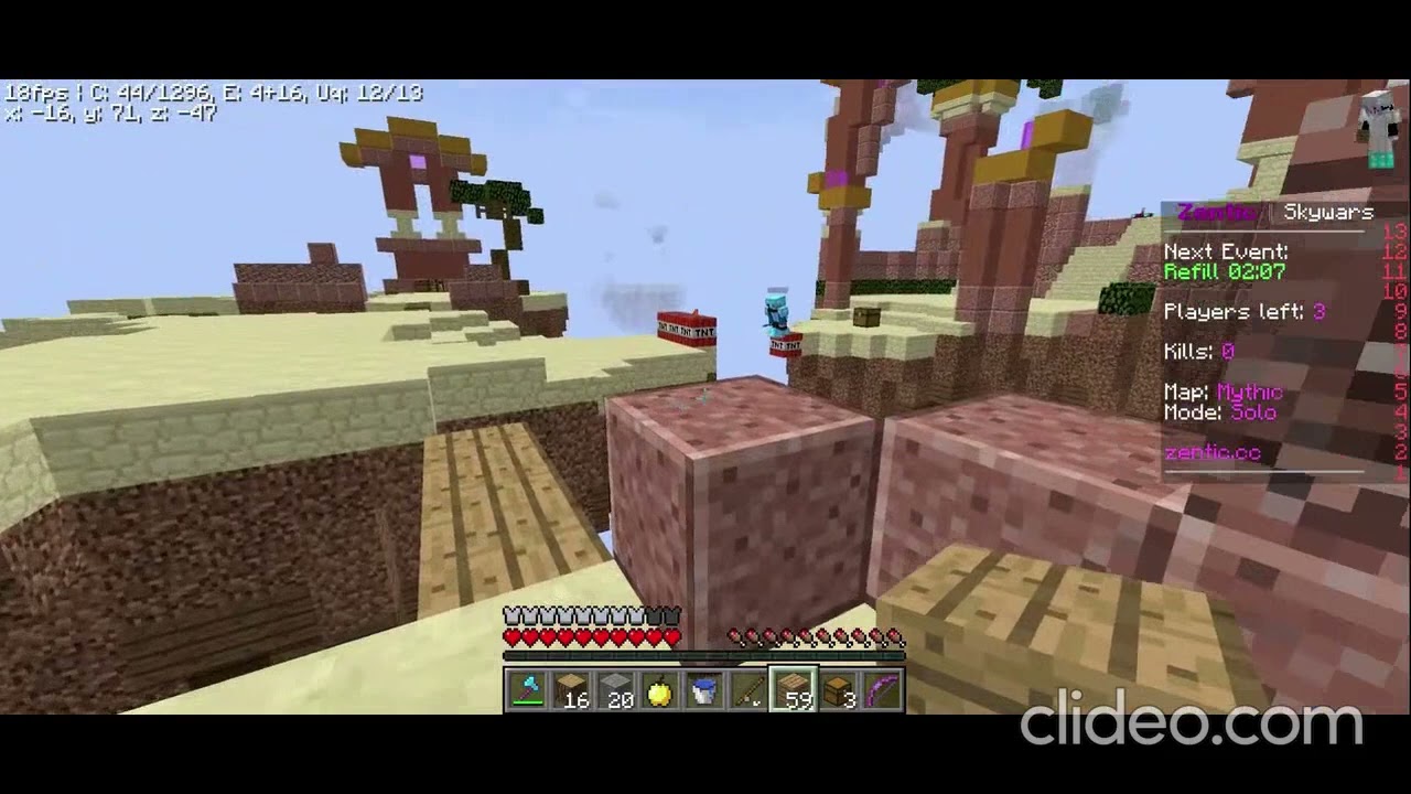 How I won in the map mythic skywars zentic 