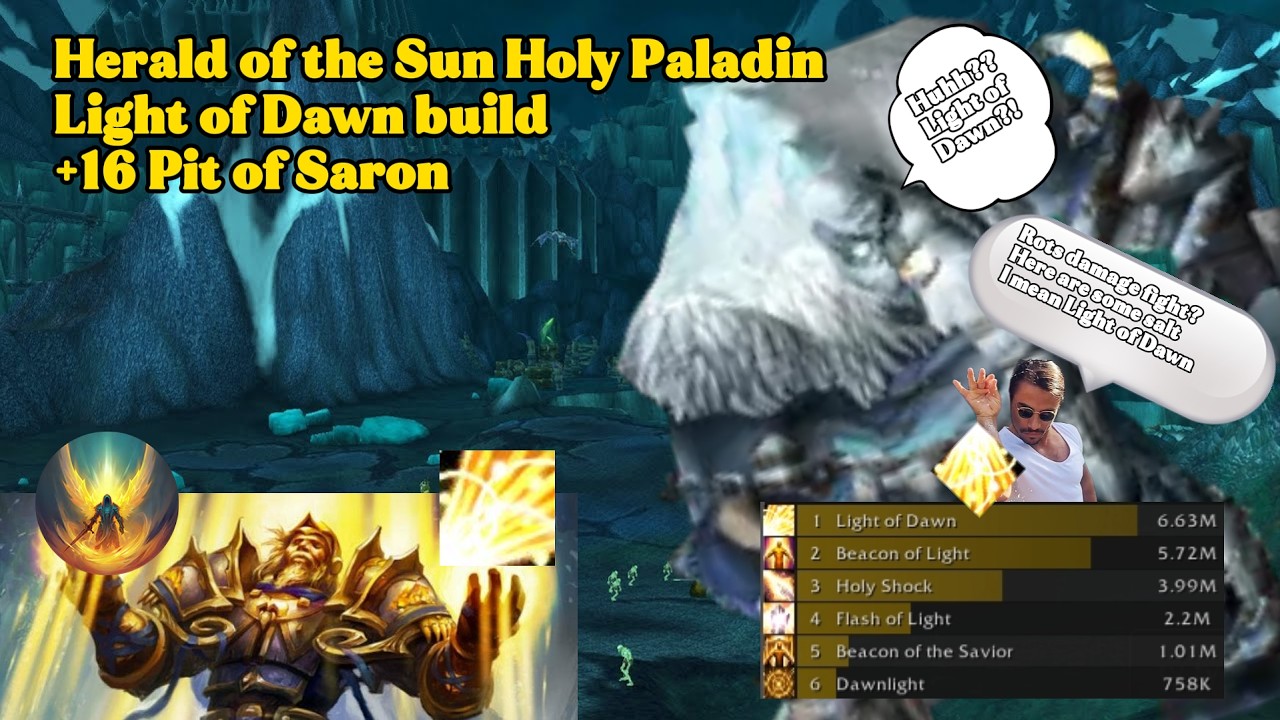 Light of Dawn Build | Pit of Saron +16 | Holy Paladin PoV | M+ | WoW | Midnight S1