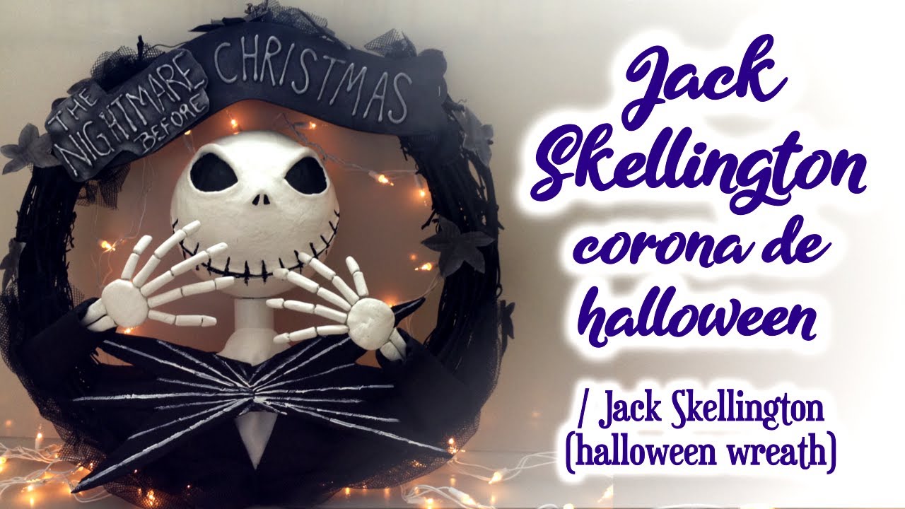 Jack Skellington Corona de Halloween, Jack Skellington Halloween Wreath