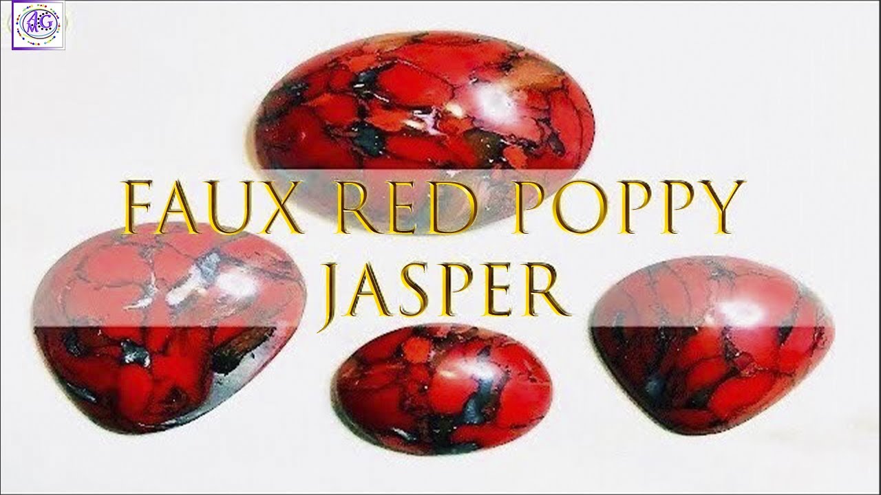 FAUX RED POPPY JASPER - Imitation Gemstone - Polymer Clay Tutorial